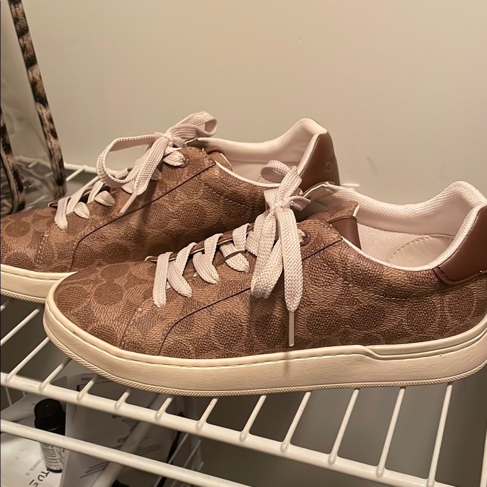 Coach Brown and Cream Sneakers